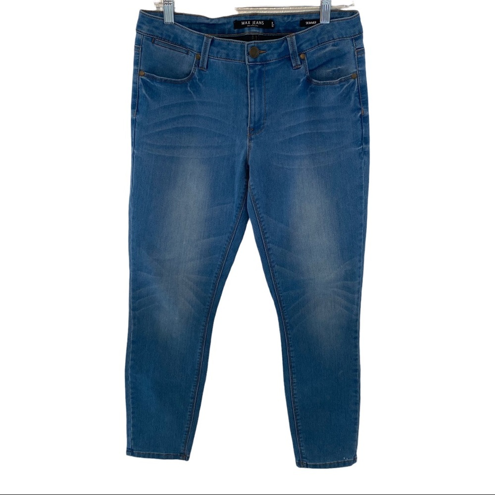 Max Jeans medium wash mid rise skinny jeans size 10